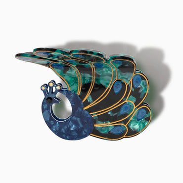 Peacock Animals Hair Claw