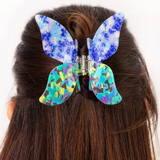 Blue Butterfly Hair Animal Claw