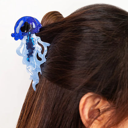 Blue Jellyfish Ocean Hair Claw